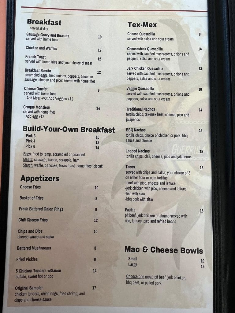 Dedi's Kitchen Menu 1