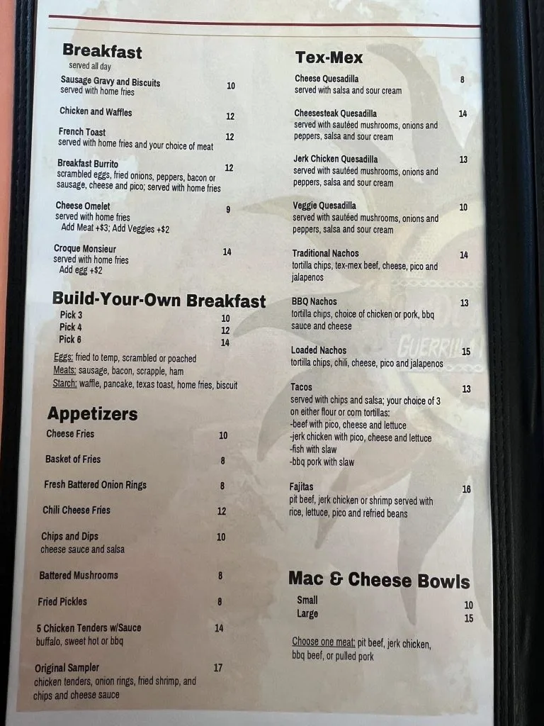 Dedi's Kitchen Menu 1